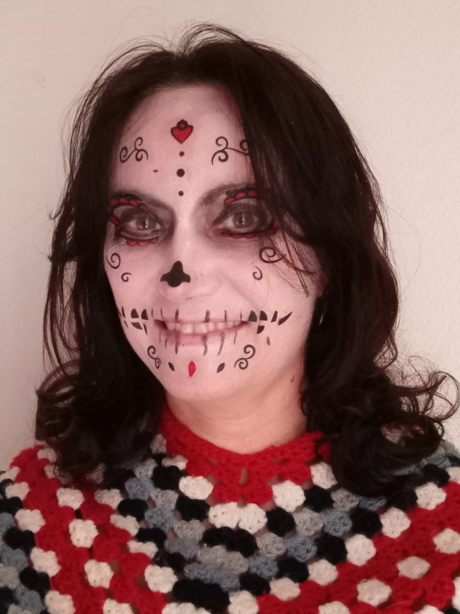 Cintia del Mastro met Día de los Muertos make-up